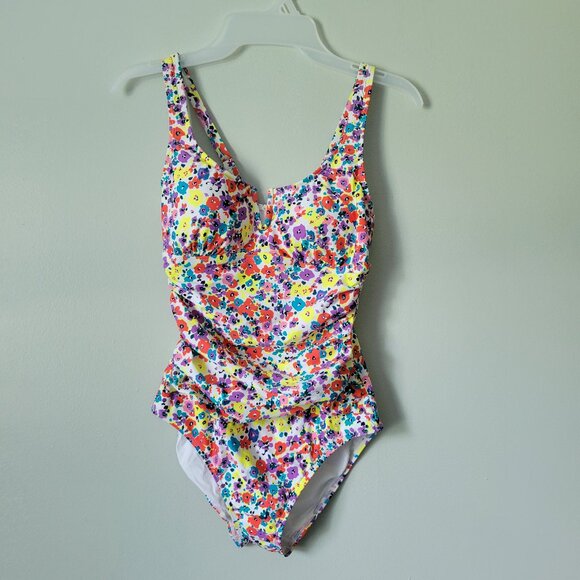 Anne Cole Other - Anne Cole Floral Swimsuit Women's XS One Piece Ruch Sides Adjustable  Swim NWT